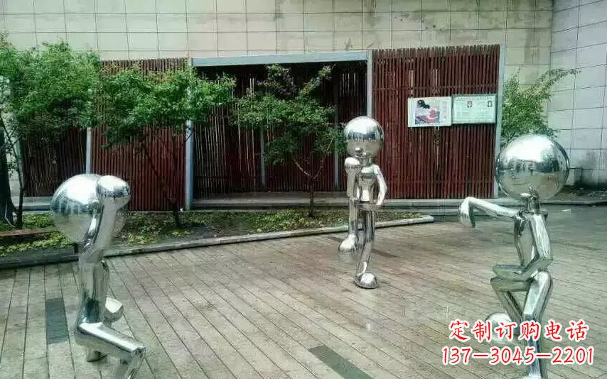 河源不锈钢抽象儿童景观雕塑