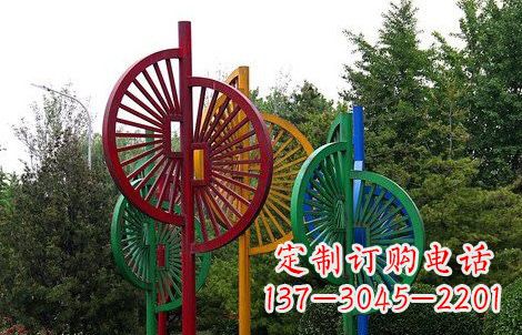 河源不锈钢抽象风车雕塑