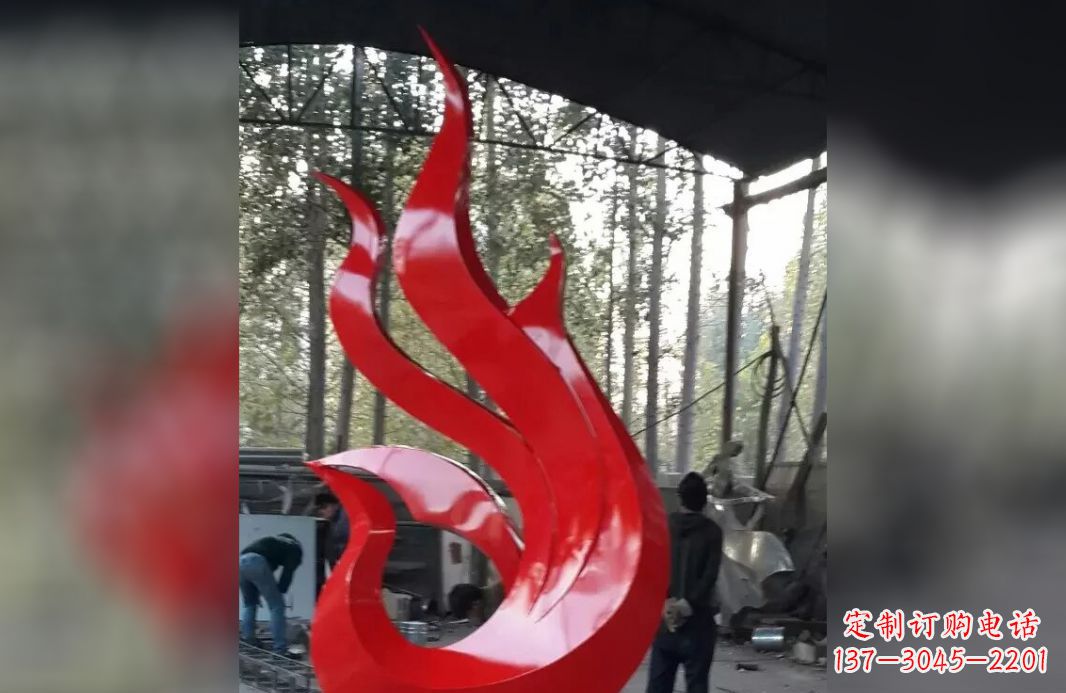 河源不锈钢抽象凤凰雕塑 (6)