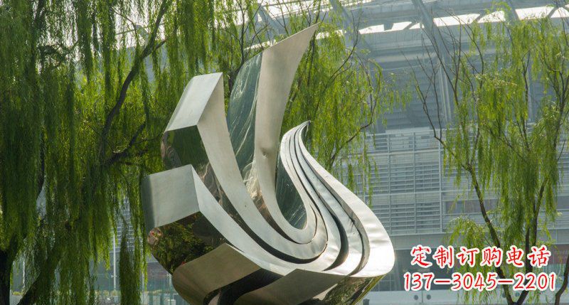 河源不锈钢抽象凤凰公园雕塑