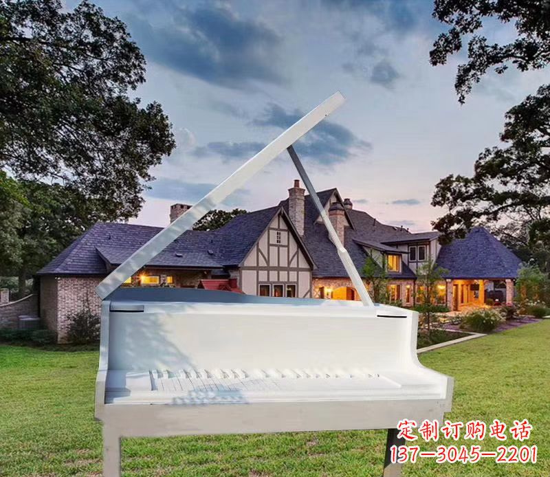河源不锈钢抽象钢琴雕塑广场景观雕塑