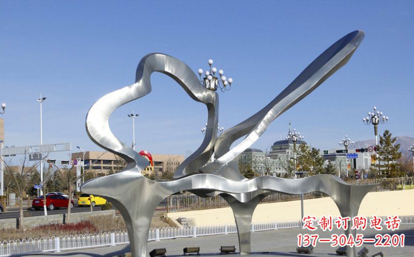 河源不锈钢抽象钢琴广场雕塑