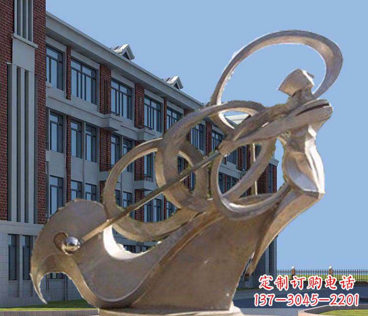 河源不锈钢抽象高尔夫球人物雕塑