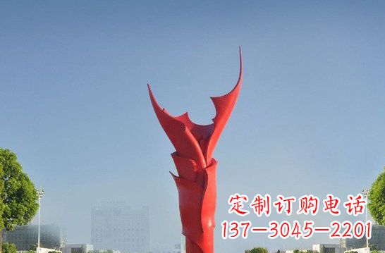 河源不锈钢抽象火炬雕塑