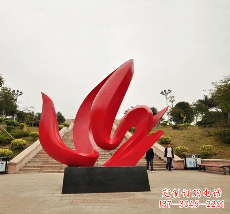 河源不锈钢抽象火苗雕塑