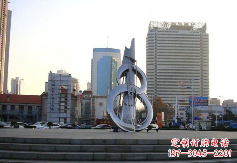 河源不锈钢抽象吉他雕塑2