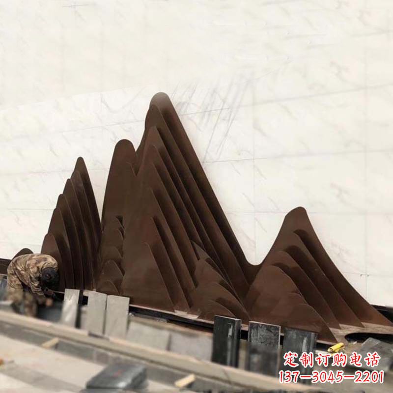 河源精美不锈钢假山雕塑