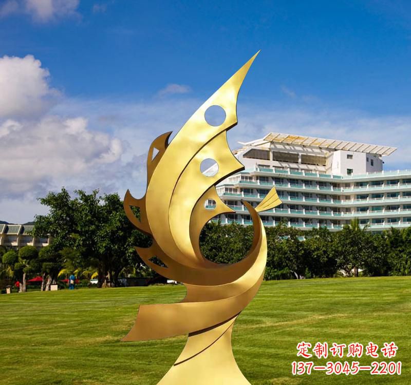 河源不锈钢凤凰雕塑精致而古典