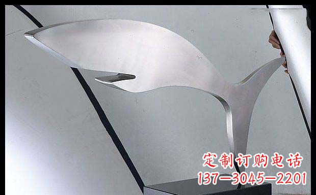 河源精美不锈钢鲸鱼雕塑