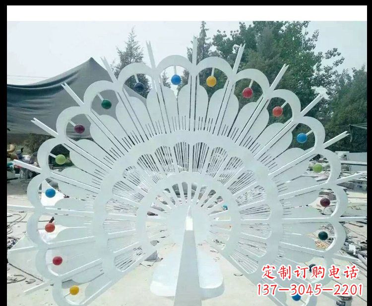 河源精美不锈钢孔雀雕塑