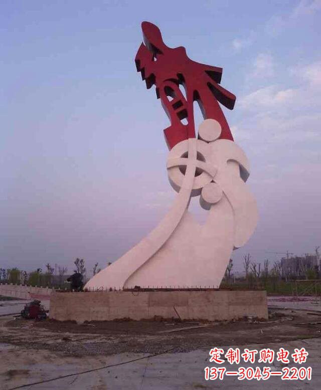 河源不锈钢抽象龙城市景观雕塑