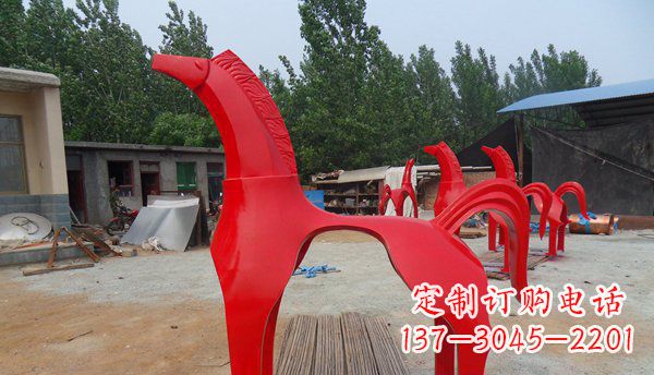 河源不锈钢抽象马雕塑 (3)