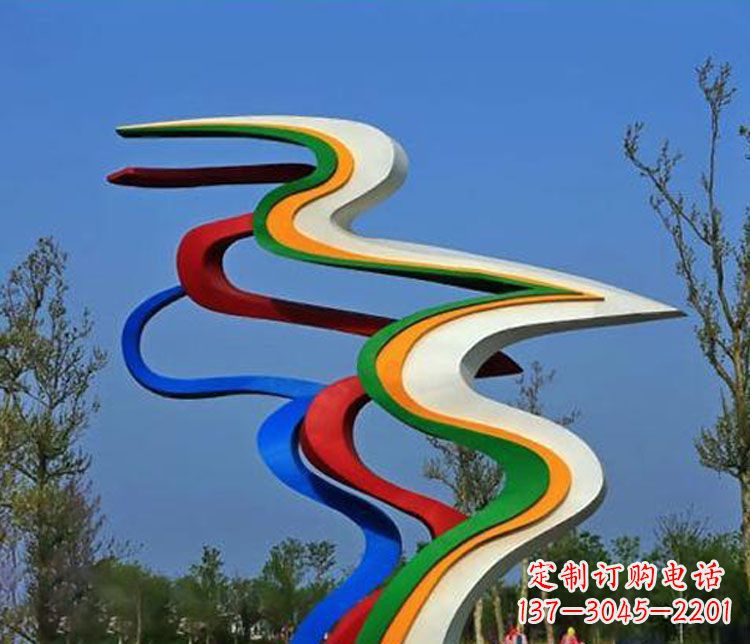 河源不锈钢抽象喷绘飘带