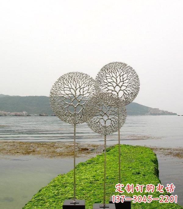 河源不锈钢抽象蒲公英雕塑