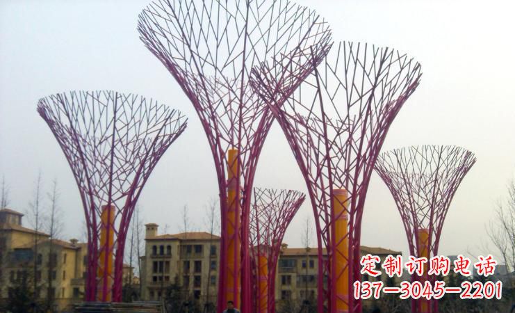 河源不锈钢抽象树枝城市景观雕塑