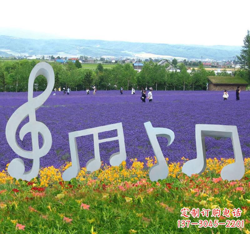 河源不锈钢抽象音符雕塑