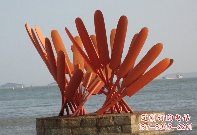 河源不锈钢船桨雕塑