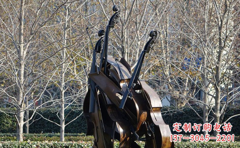 河源不锈钢大提琴乐器雕塑