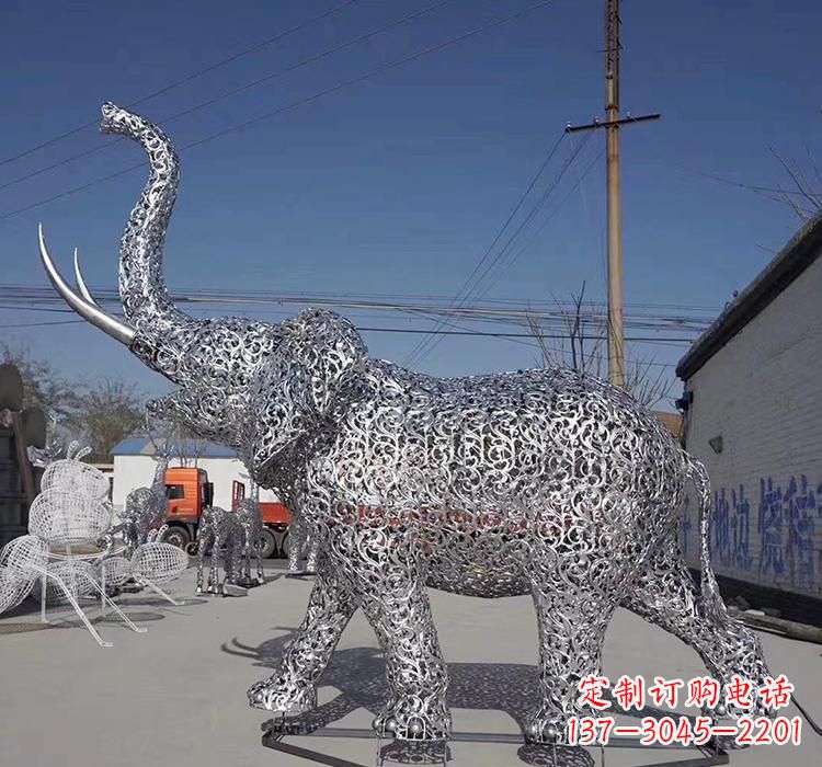 河源不锈钢大象雕塑