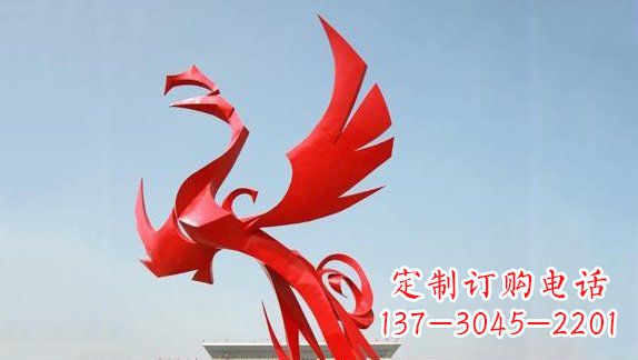 河源不锈钢大型飞翔的凤凰雕塑