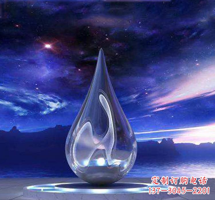 河源不锈钢大型水滴雕塑
