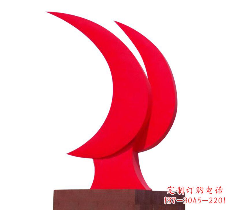 河源不锈钢党建党旗标志雕塑