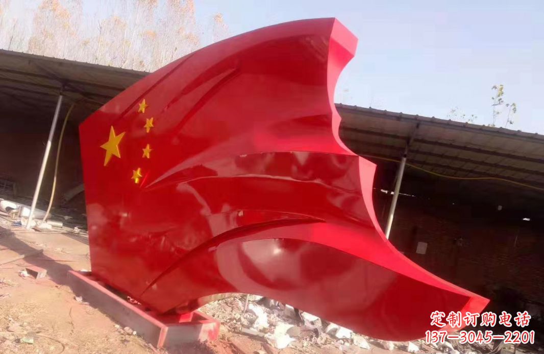 河源不锈钢党旗雕塑户外摆件