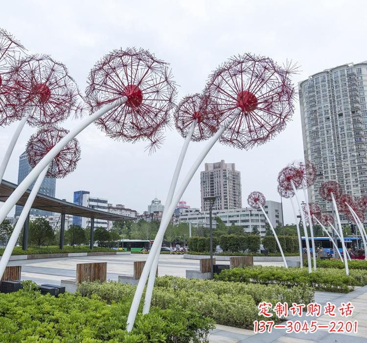河源不锈钢灯饰蒲公英雕塑