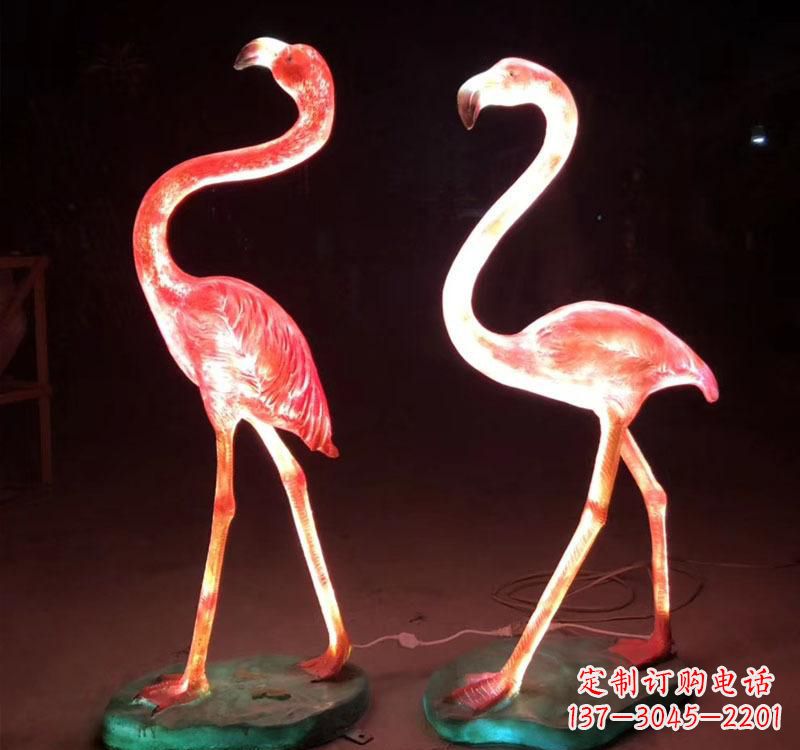 河源不锈钢动物火烈鸟雕塑