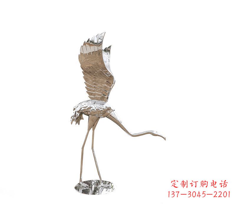 河源不锈钢动物火烈鸟雕塑112