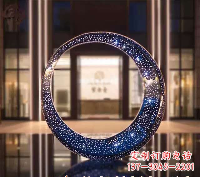 河源不锈钢发光月亮雕塑照亮夜空的梦幻之光
