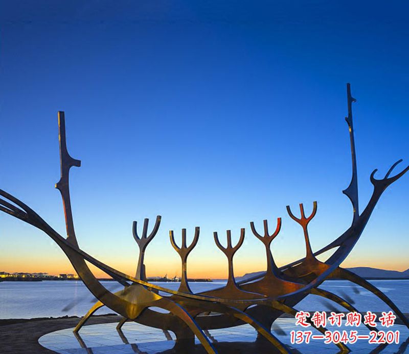 河源帆船雕塑精致的海洋艺术品