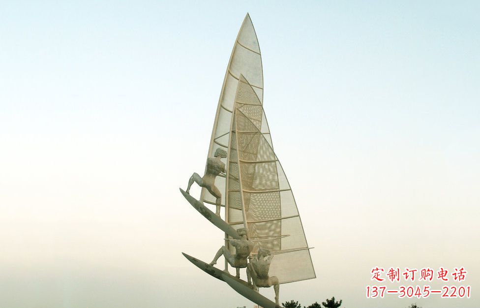 河源精美的不锈钢帆船雕塑