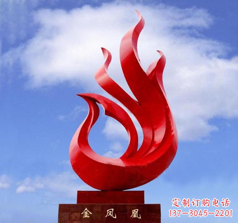 河源不锈钢仿真凤凰雕塑