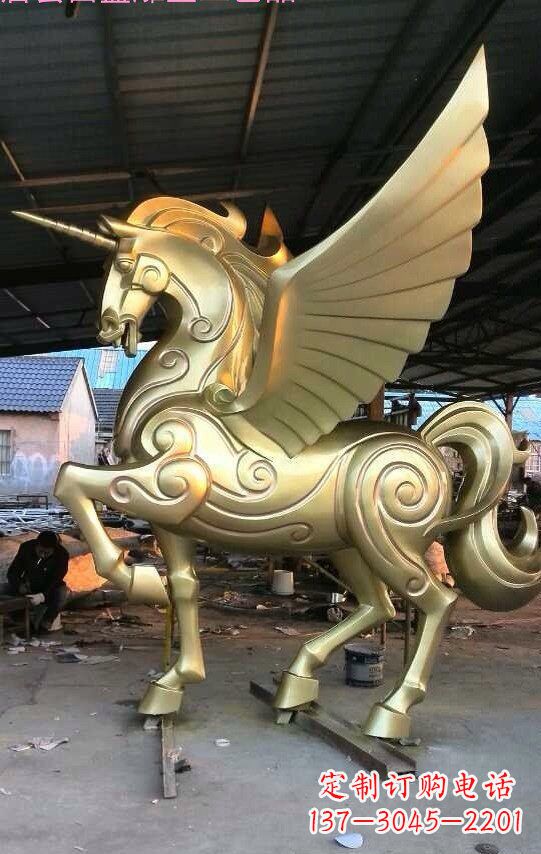 河源不锈钢独角兽雕塑铸造精美绝伦