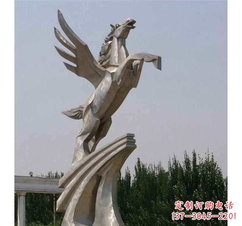 河源不锈钢飞马雕塑精美雕塑艺术