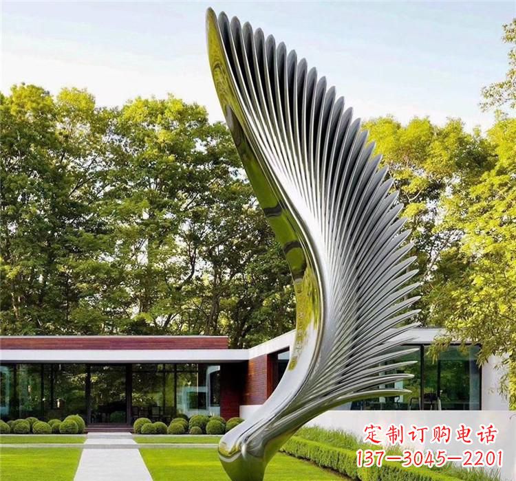 河源不锈钢飞行翅膀雕塑——精美的艺术之作
