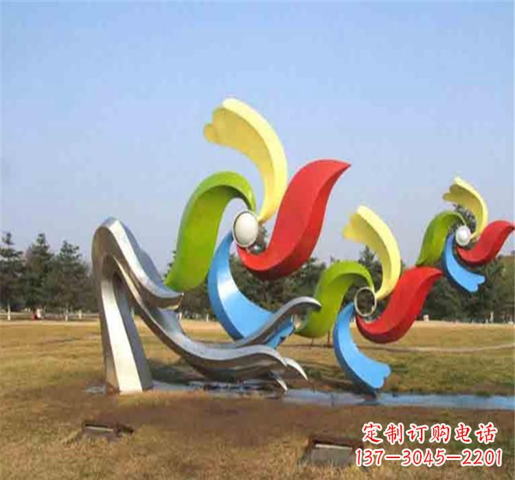 河源不锈钢风车雕塑绚丽多彩的艺术精品