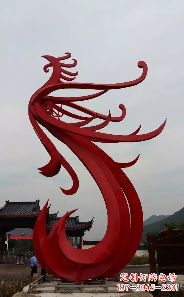 河源不锈钢凤凰大型抽象雕塑