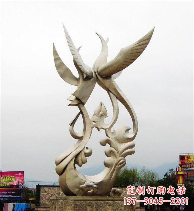 河源不锈钢凤凰雕塑供应