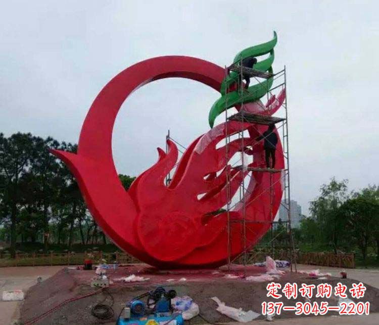 河源不锈钢凤凰雕塑1
