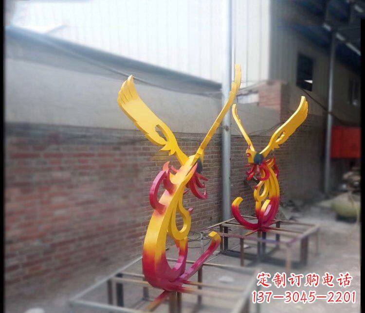 河源凤凰雕塑美化公园景观