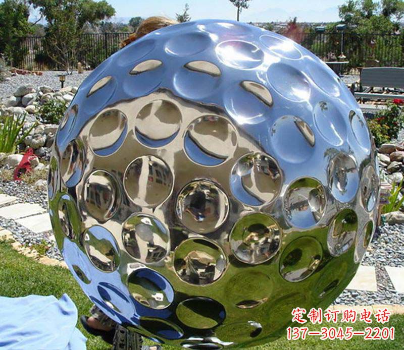 河源不锈钢高尔夫球雕塑