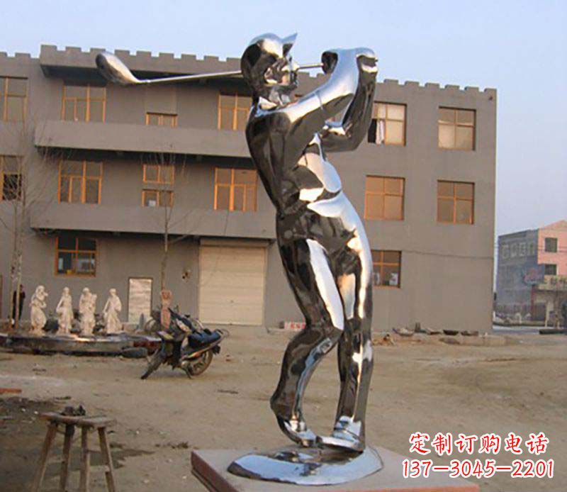 河源高尔夫雕塑一种不锈钢制作的艺术品