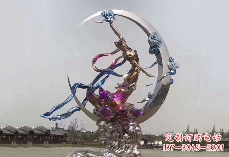 河源不锈钢公园嫦娥奔月雕塑