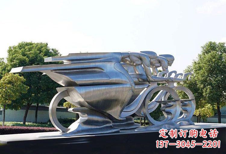 河源不锈钢自行车雕塑——精美绝伦