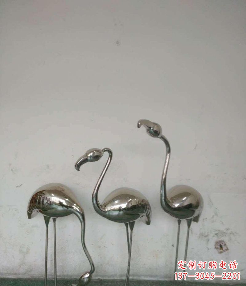 河源不锈钢火烈鸟雕塑精美的艺术之作
