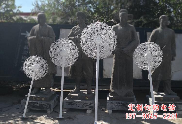 河源不锈钢蒲公英喷泉雕塑