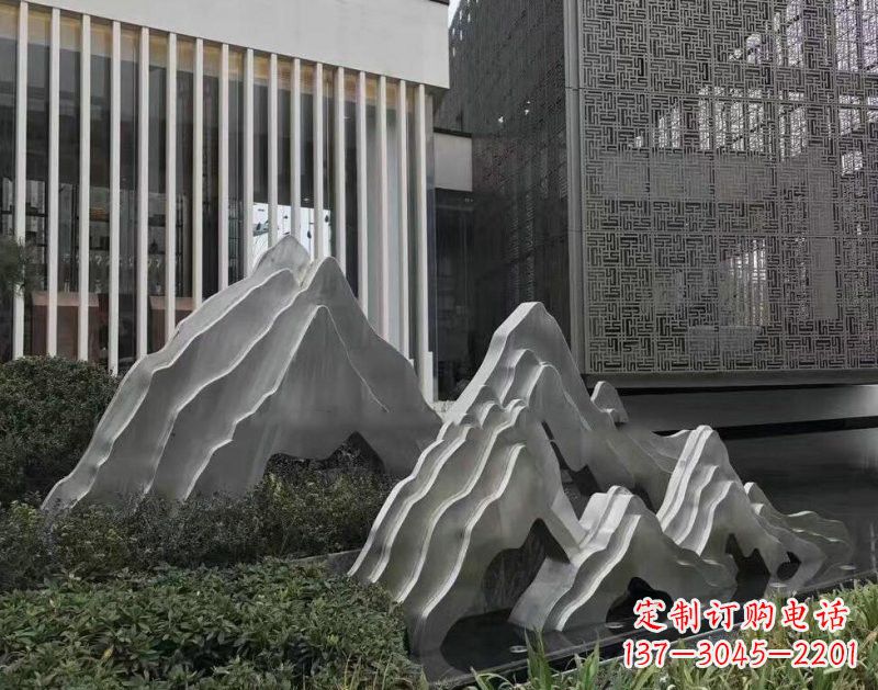 河源不锈钢公园小区假山雕塑