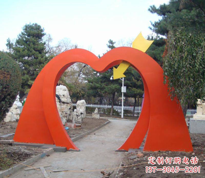 河源不锈钢拱门雕塑